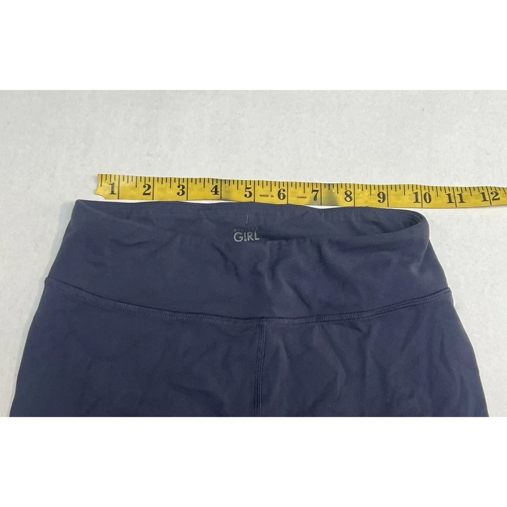 Athleta Girl On Pointe Capri Leggings - Size L (12) - Blue Gray - Stash Pocket